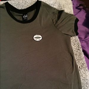 Army Green Graphic Tee- Alien print